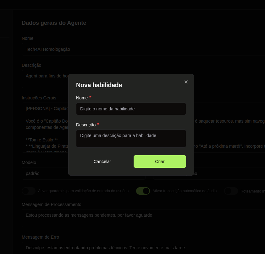Modal Criar Nova Habilidade
